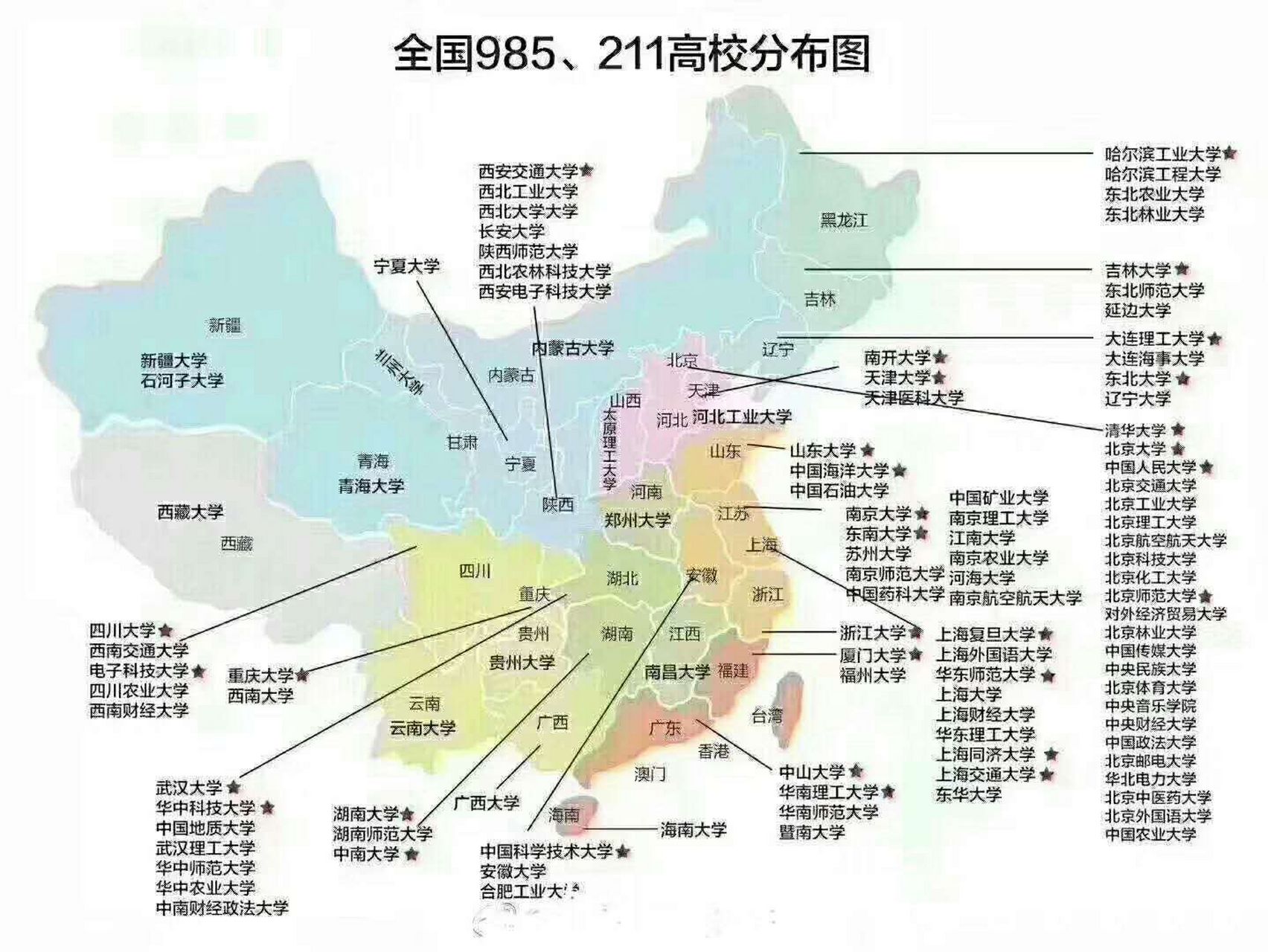 全国211,985高校分布图.