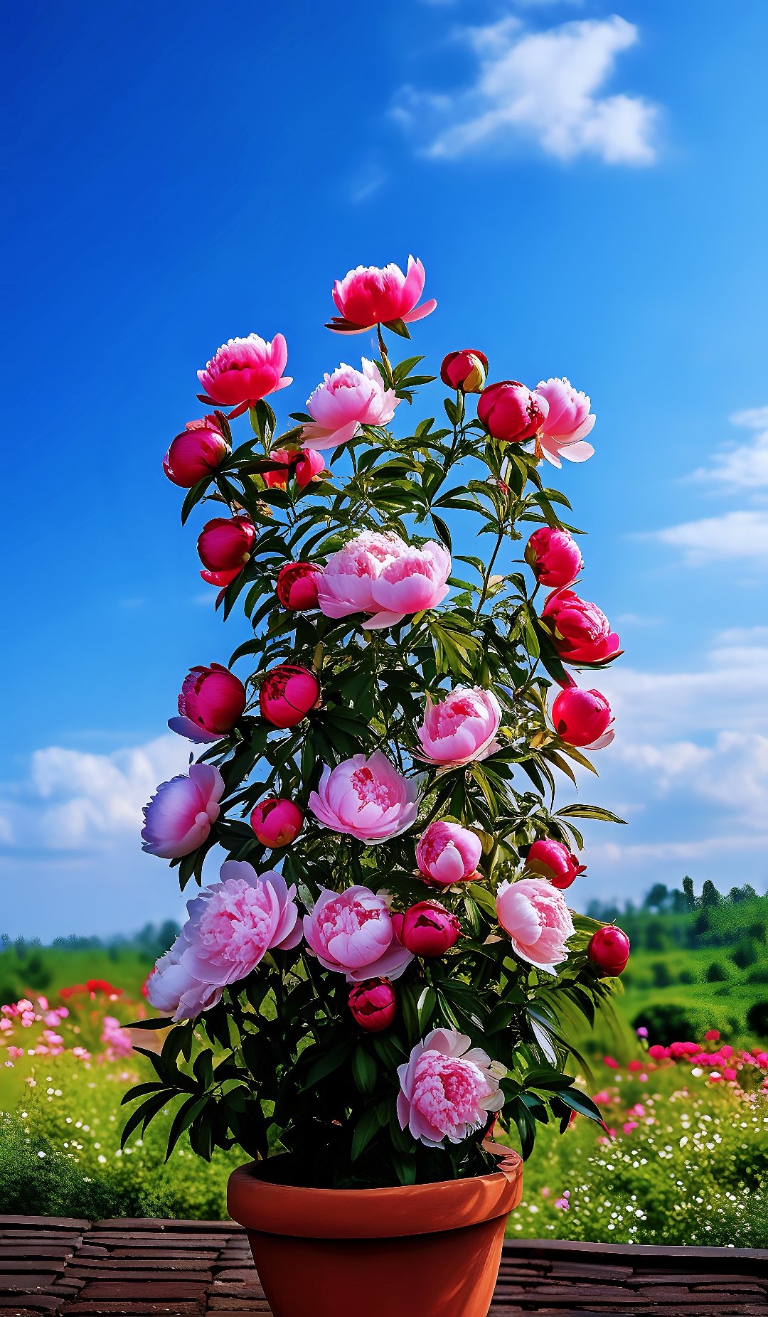 美丽牡丹,治愈风景图片两个在一起牡丹花花朵照片牡丹最漂亮的一张