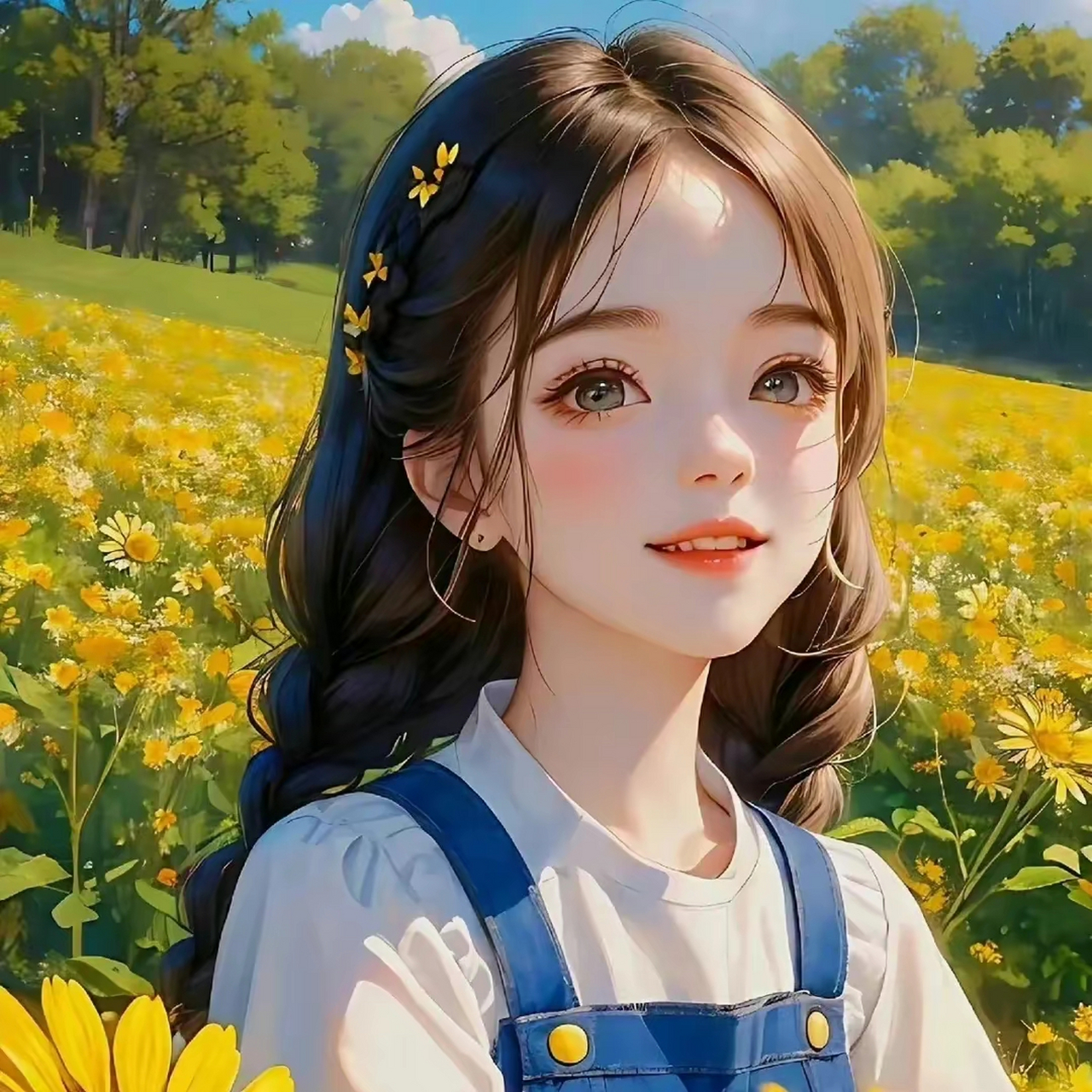 向日葵女生头像/心若向阳无谓悲伤