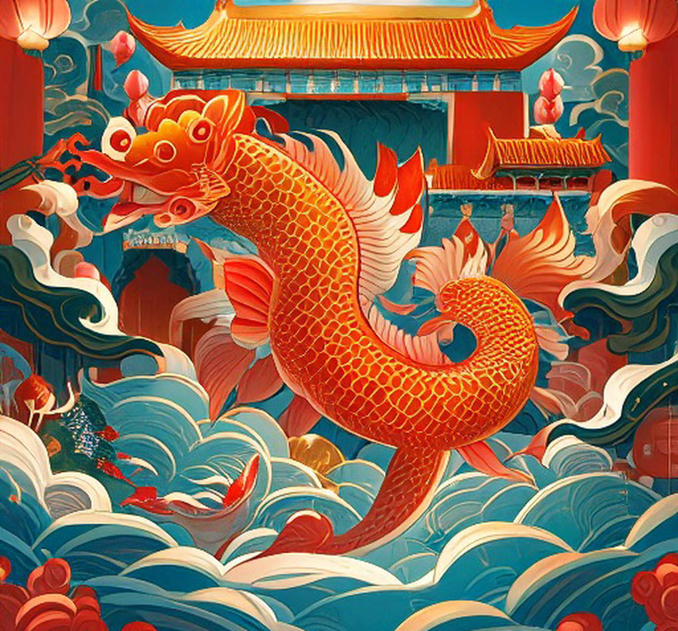 锦鲤·跃龙门… 676767