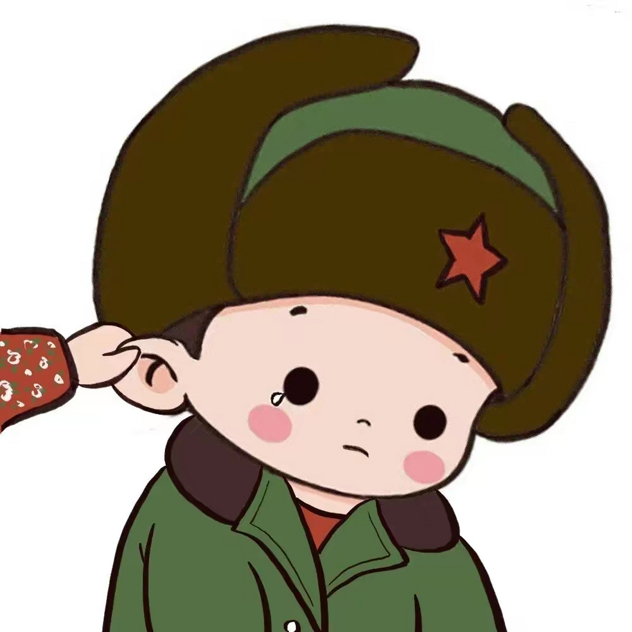 军大衣,花棉袄  可爱情侣头像