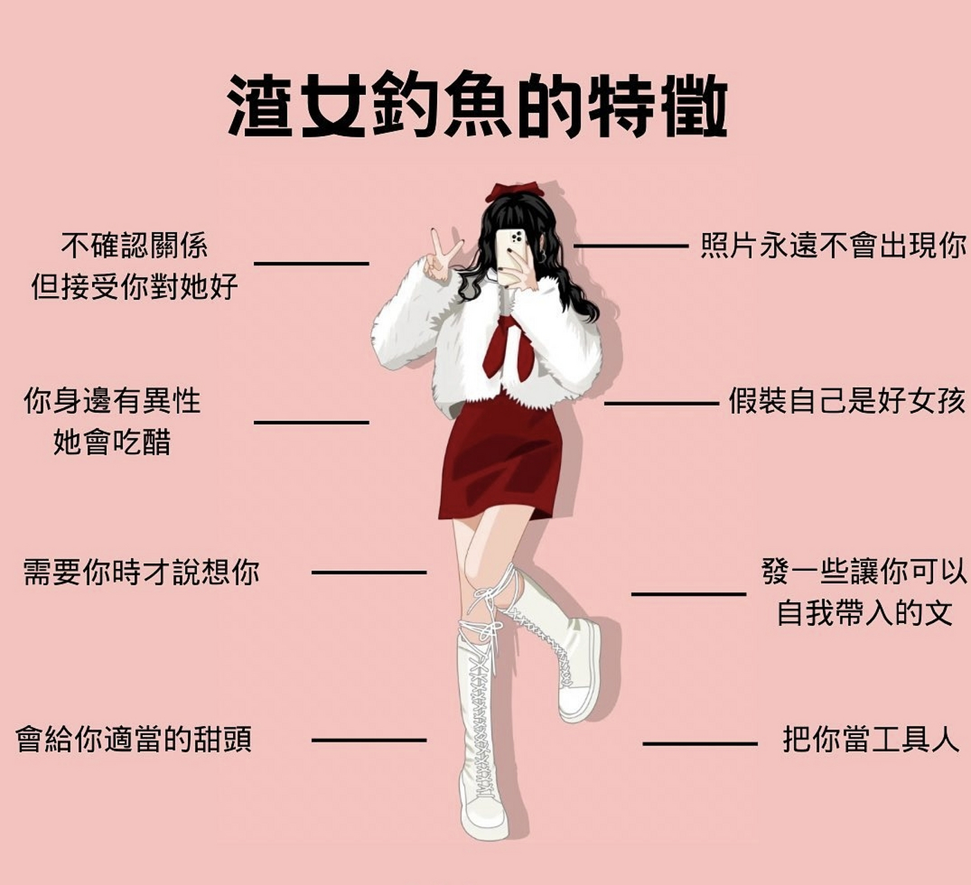 渣女钓鱼的特征
