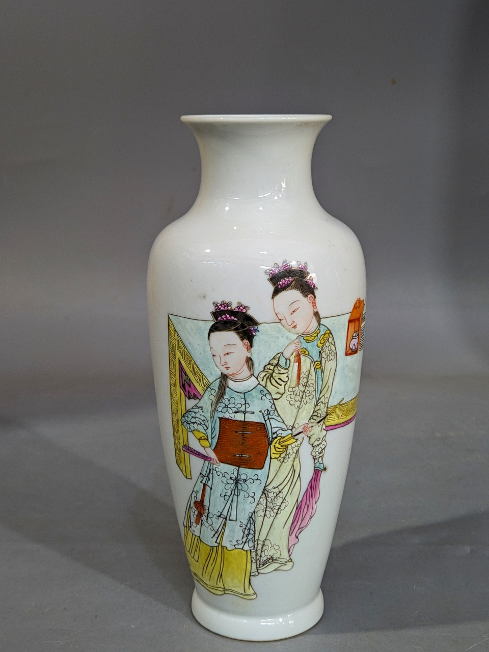 麟趾呈祥,粉彩三娘教子观音瓶