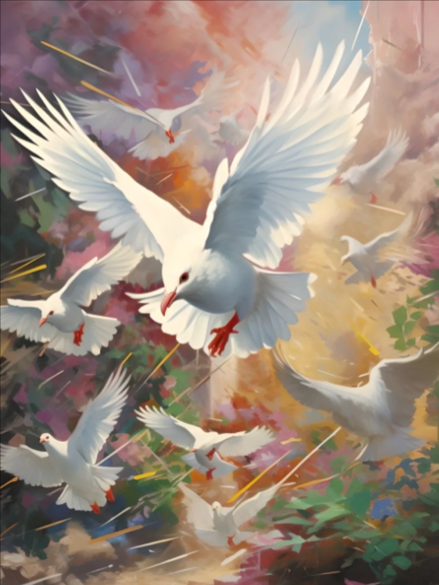 声呼唤罹难人 多少贫民失家希望之声鸽子油画白鸽壁纸在天空的那座城