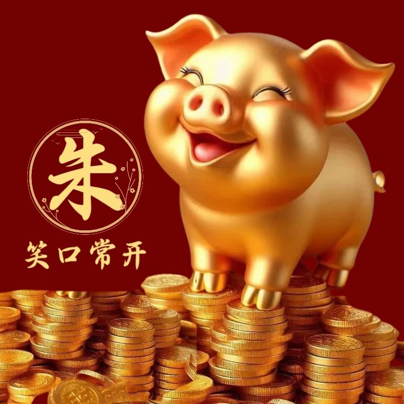 姓氏头像:笑口常开,财运滚滚来! #头像
