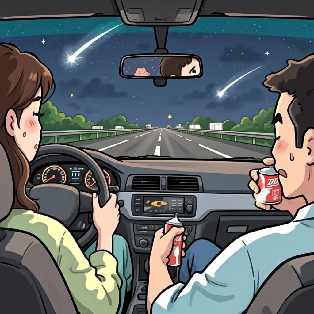 老李握着方向盘,收音机里传来微弱的歌声