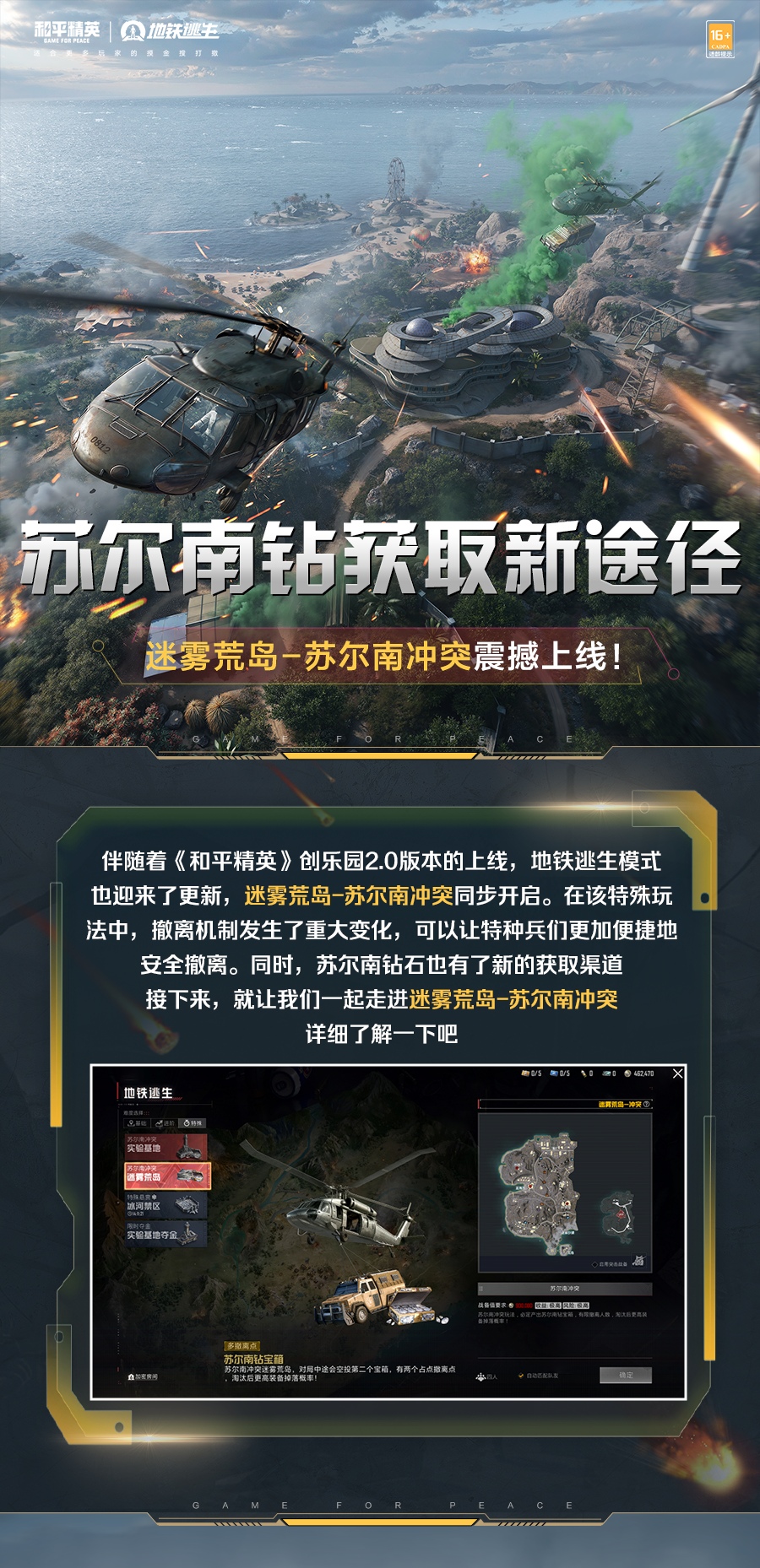 和平精英 #和平精英地铁逃生 #苏尔南冲突