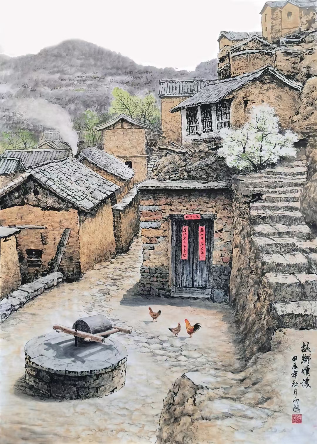 故乡系列 李向鸿老师作品附带老师合影视频 欢迎欣赏