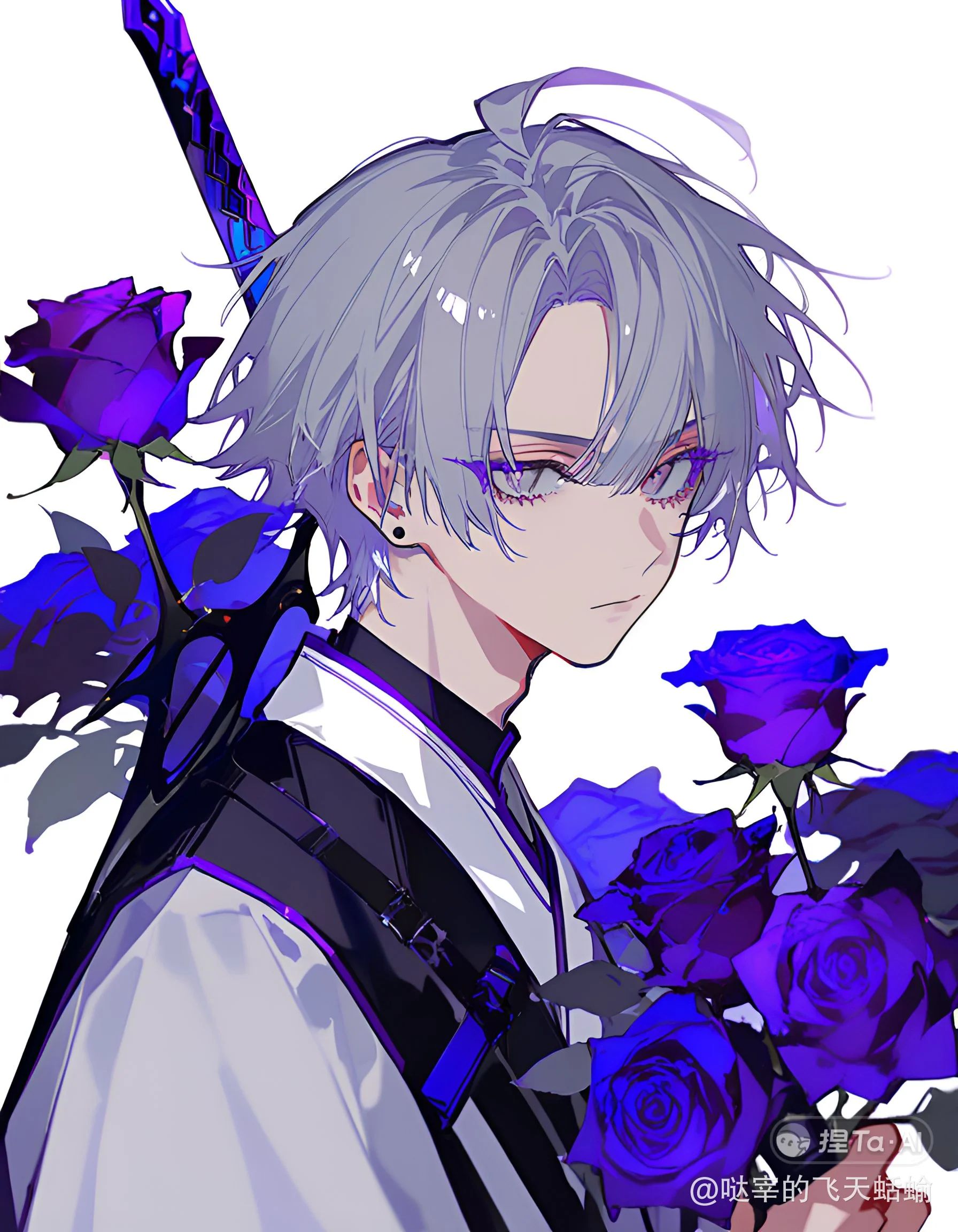 原创捏图,紫黑系疯批少年 最后一个是哒宰,自认为好看就加上了[暗中