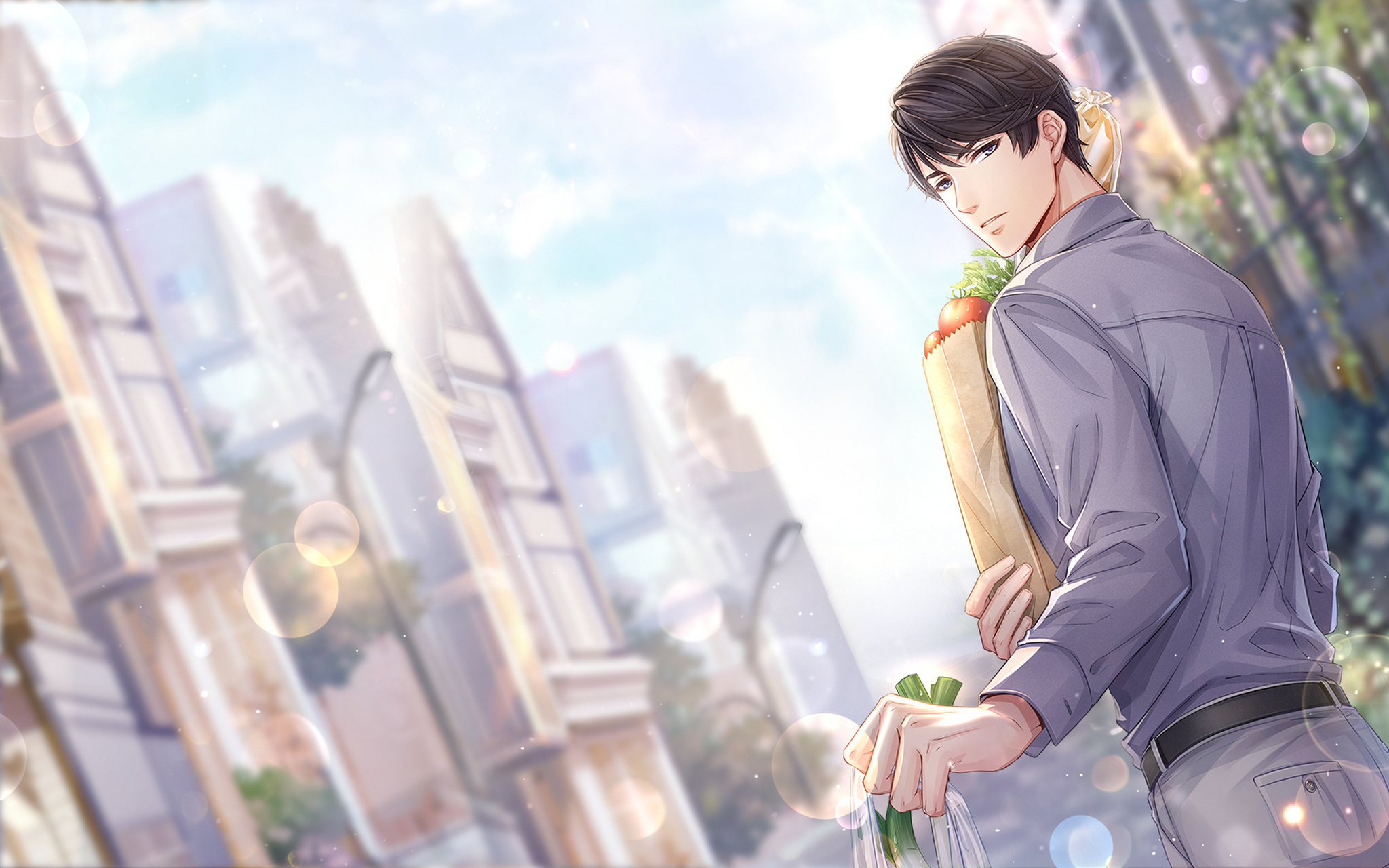 恋与制作人高清电脑壁纸无水印 #恋与制作人#  -仲夏的凉风吹走炙热的