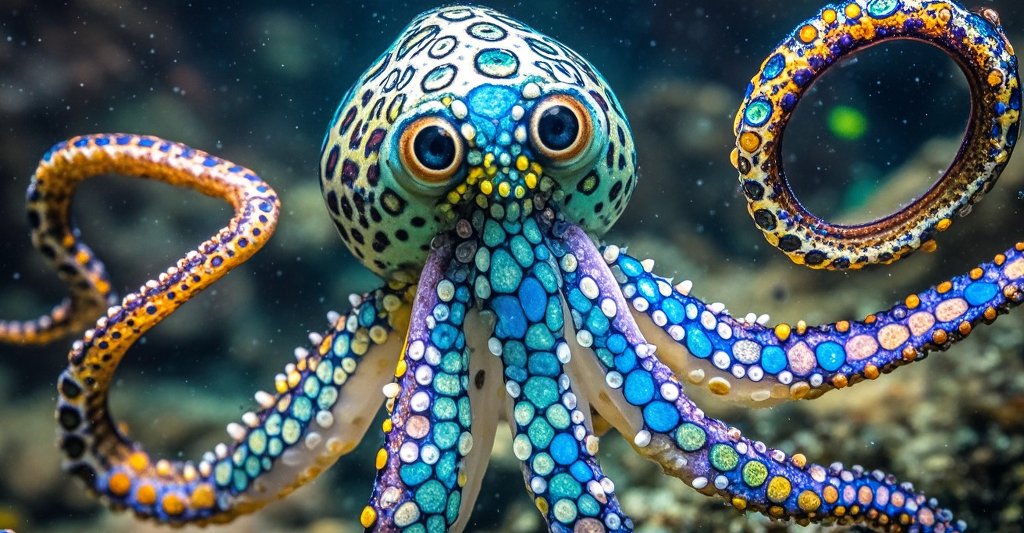 章鱼有九个脑袋,主脑位于头部,另外八个副脑分别在八条触手上.