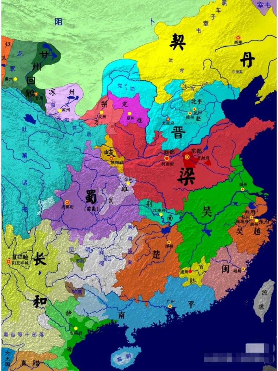 后梁是中国历史上的一个朝代,它由朱温建立,存在于公元907年至923年