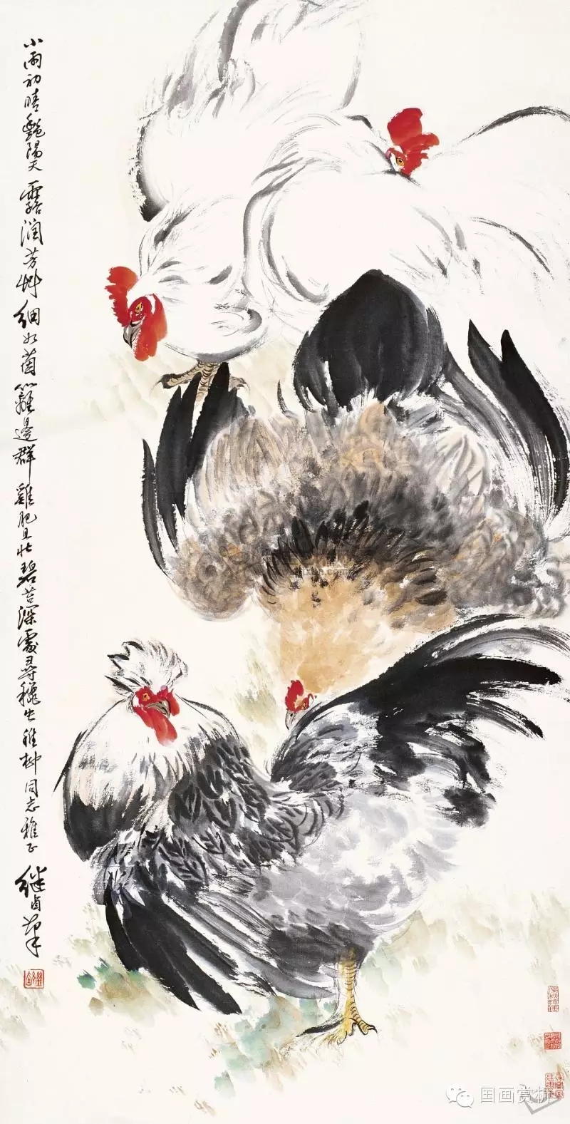 吴门画派掌门人沈坤(沈石田)评画记《刘继卣翎毛国画作品》竹林晨曲