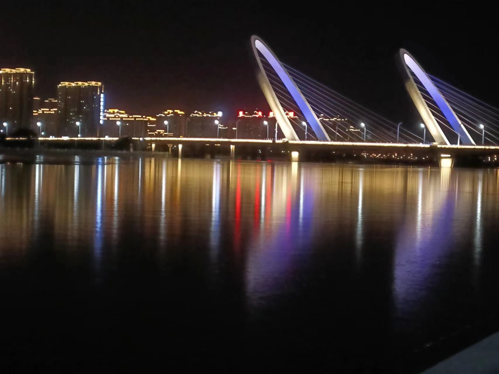 大同北都桥夜景图片图片