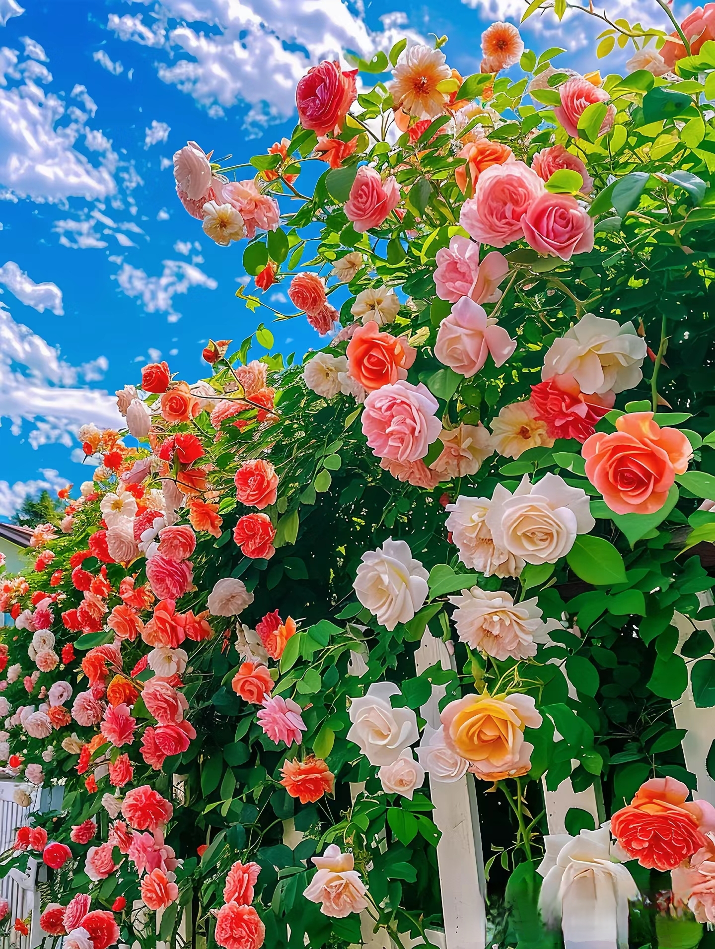 漫步花丛,心情瞬间被点亮,仿佛整个世界都被染上了幸福的色彩