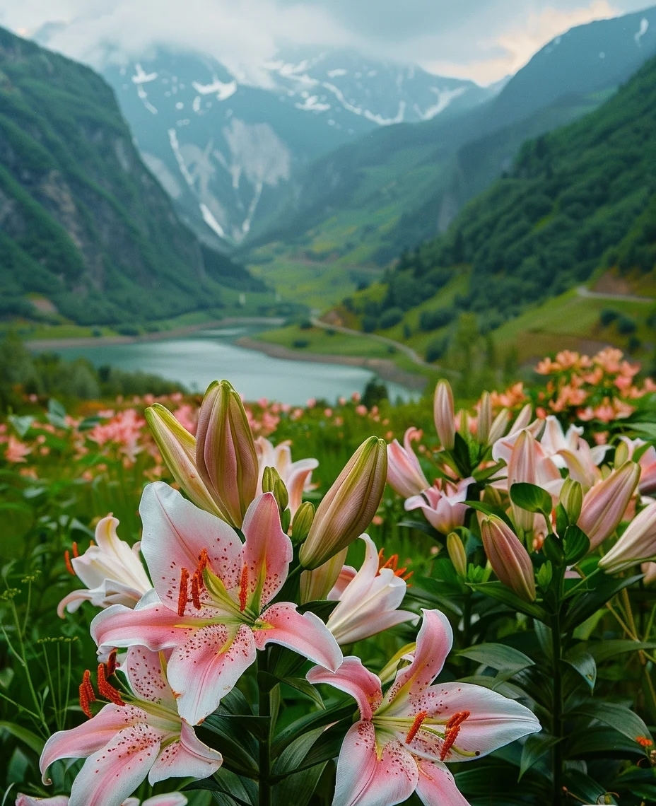 百合之约,不负此行,岁月悠悠,此情此景,镌刻心间,成永恒.#百合花