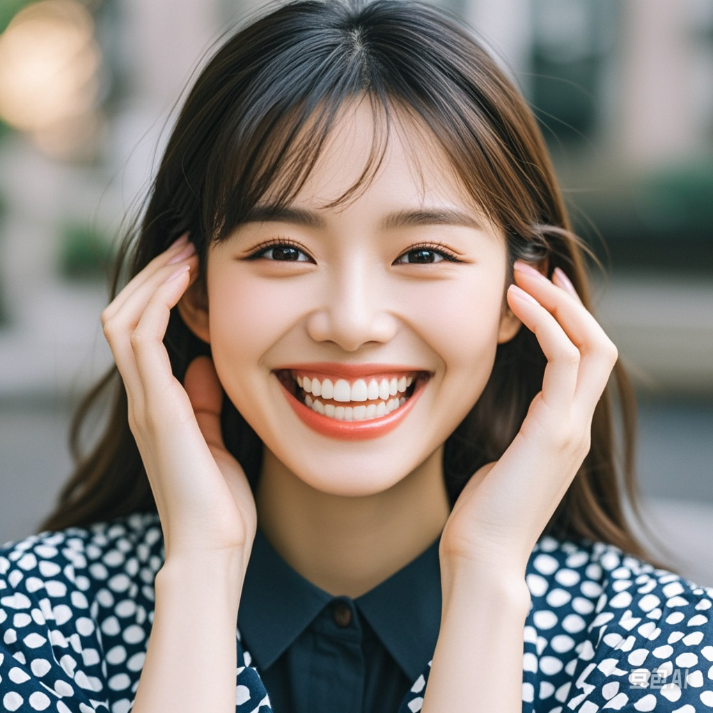 我心花努放,心跳加速之时,她咧着嘴露出两排牙齿,问我:"是不是很白?