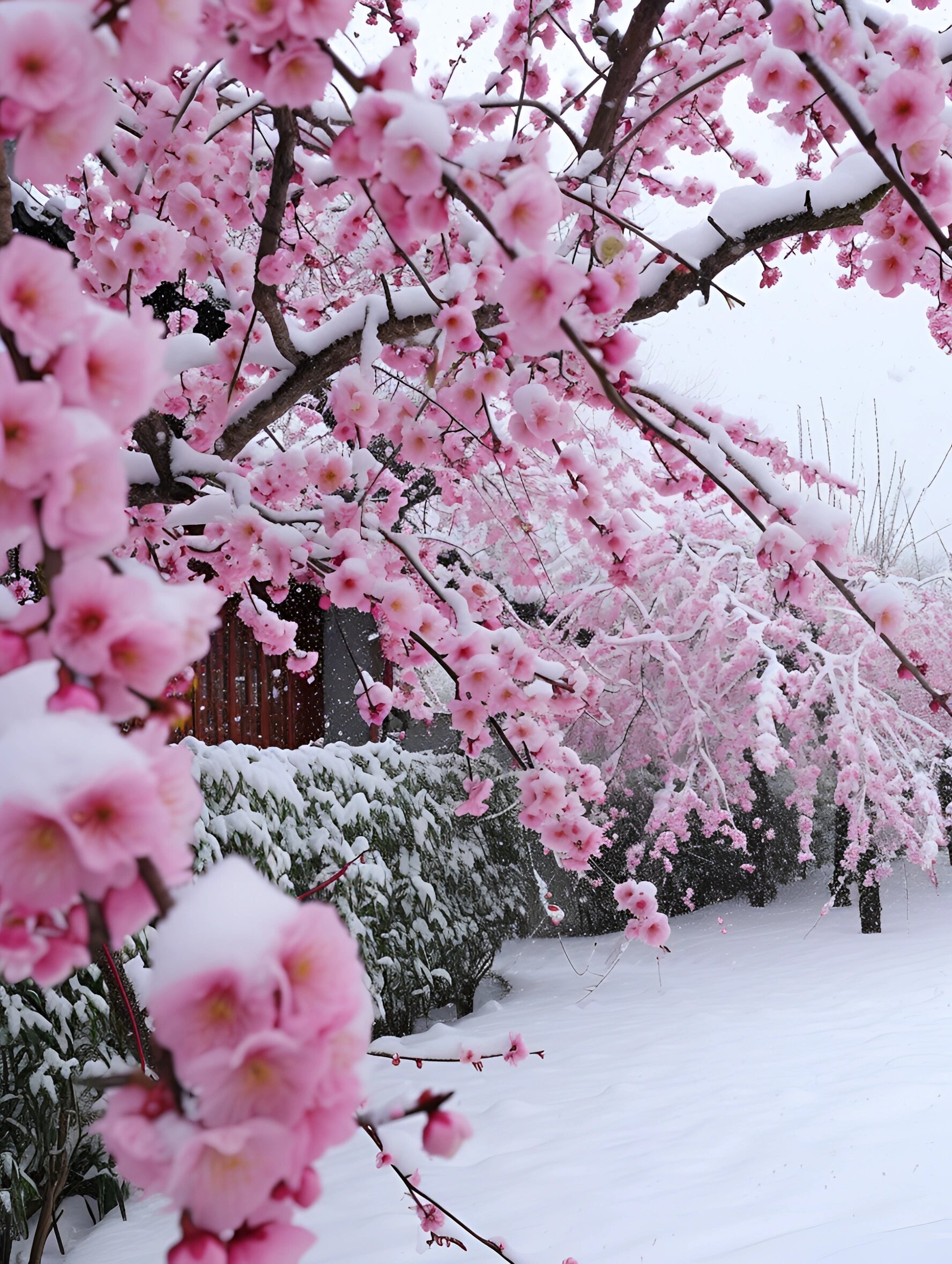 梅花飞舞漫天雪图片图片