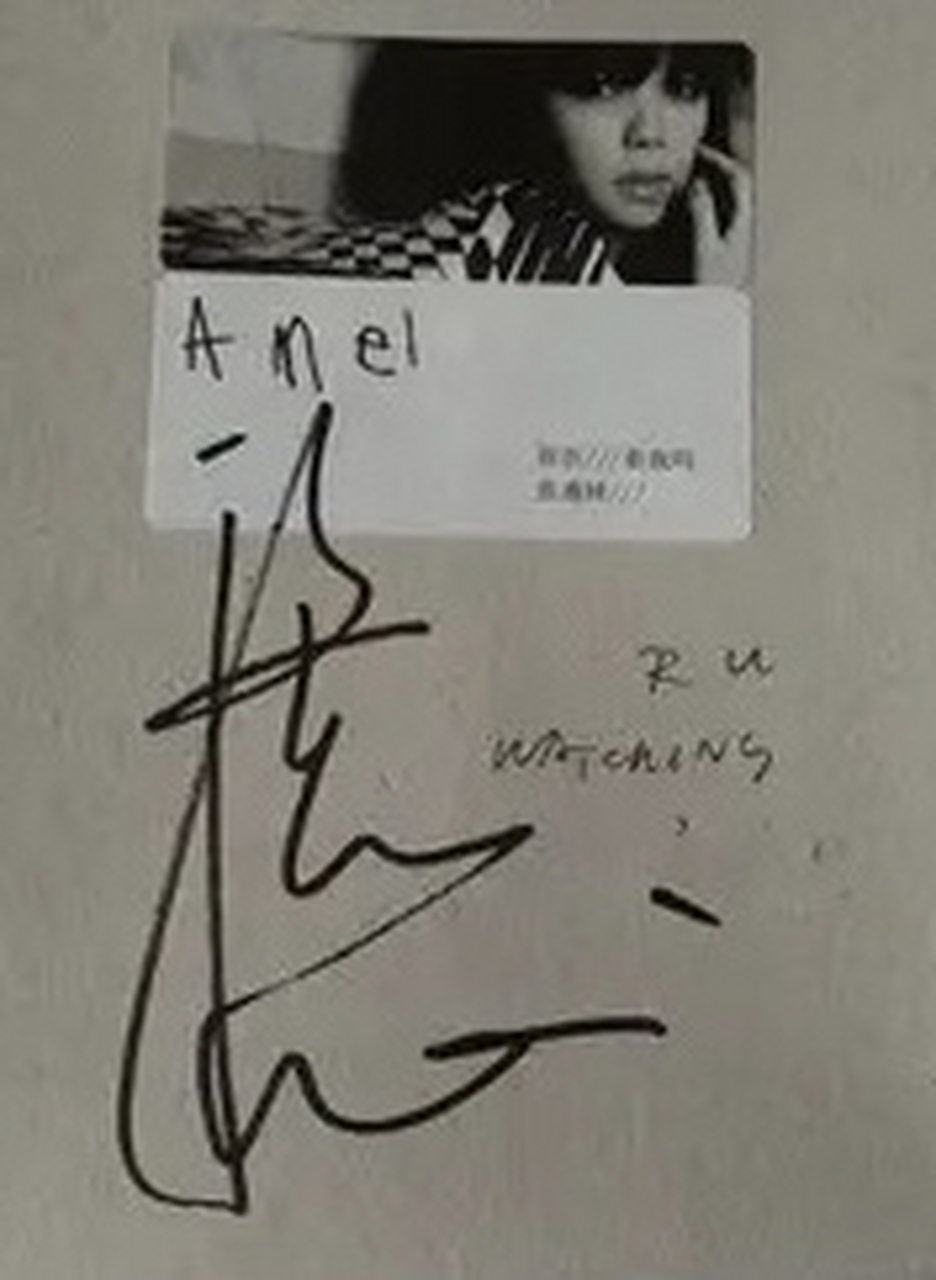 杨丽萍的签名流畅,复杂,那旋转的动感活脱民族的舞姿!