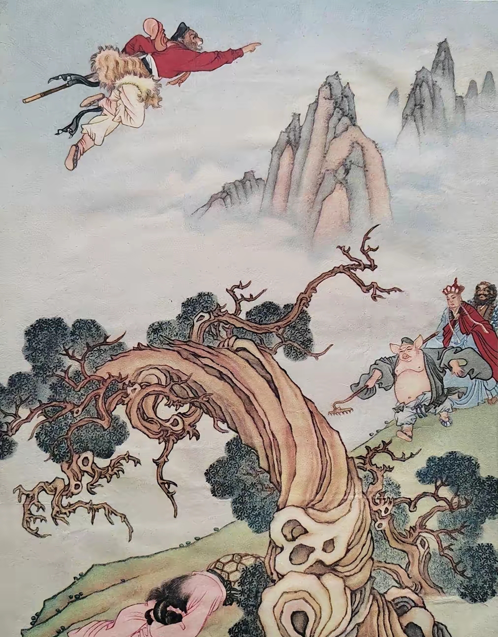 《孙悟空三打白骨精》线描连环画超火,赵宏本和钱笑呆两位前辈还创作