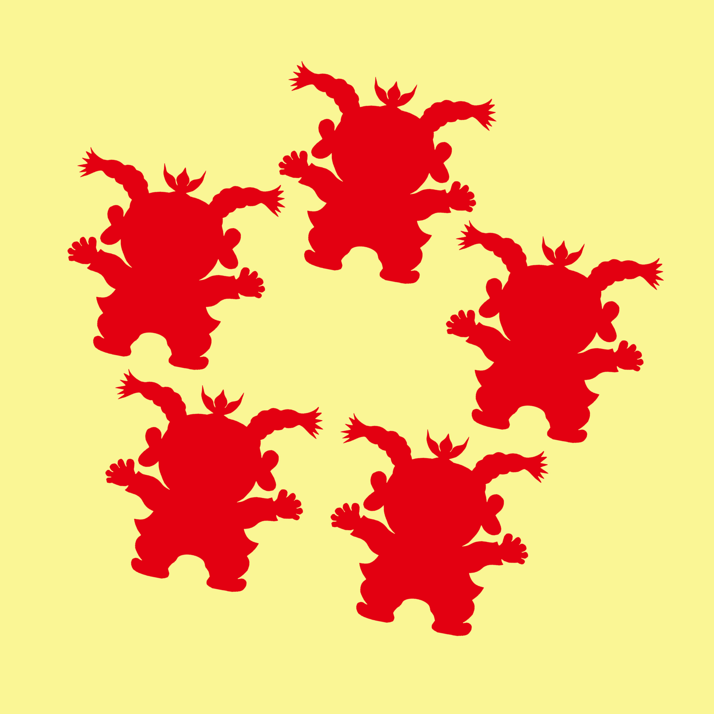 秀丽中娃剪纸小红人