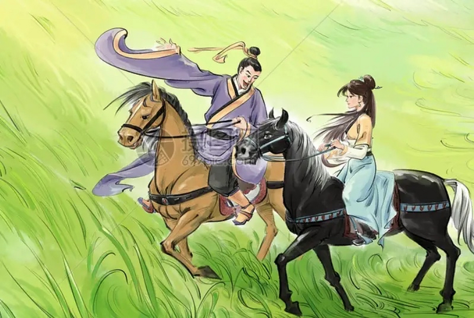 古时,一男子新婚大喜之夜,刚掀起新娘的红盖头,就听她说道:"我已有数