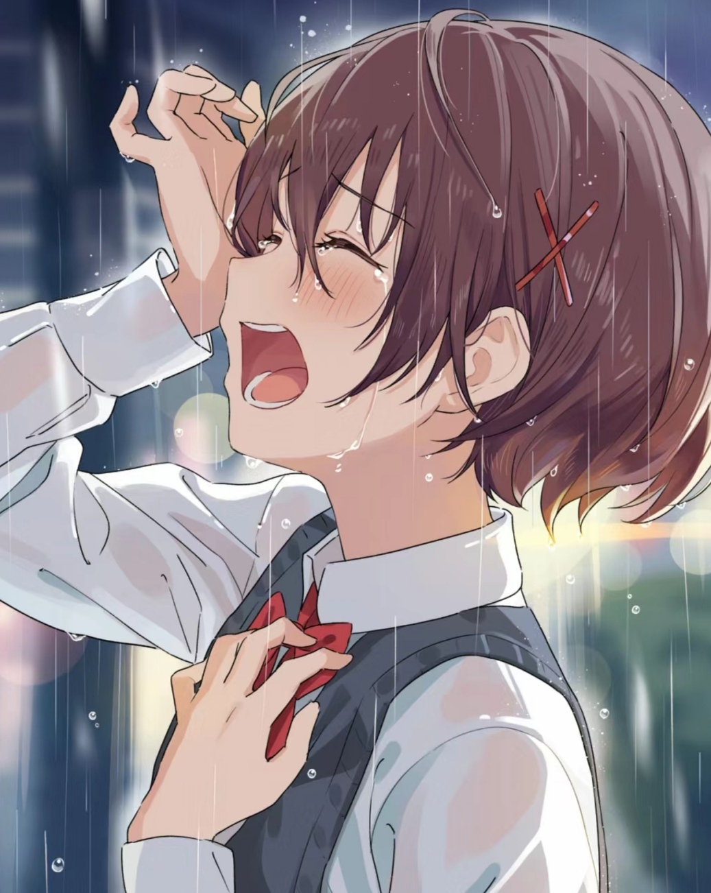 伤感头像: 高清伤感动漫头像~~人都96伤感的时候,伤心了就哭出来~哭