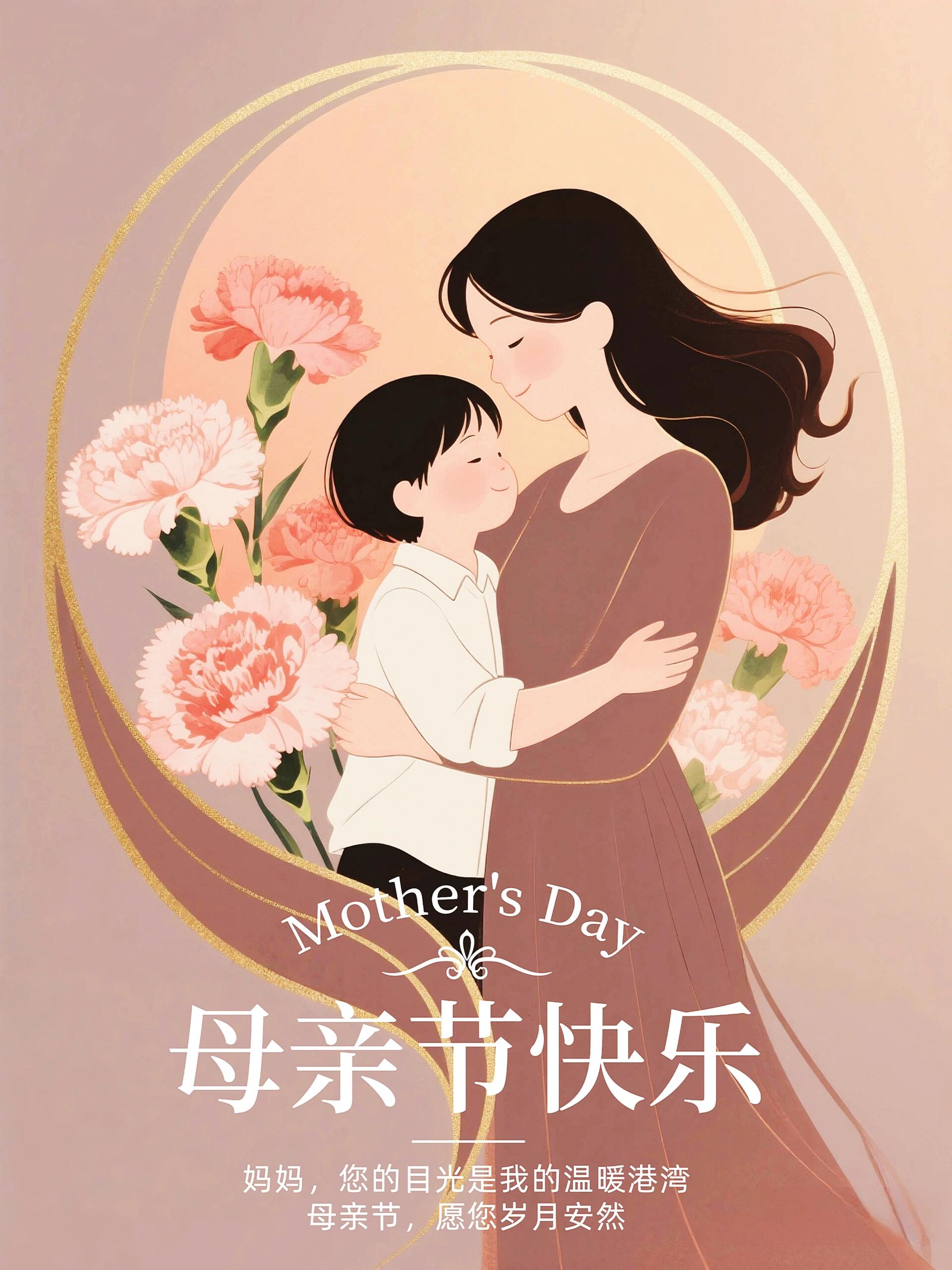 母亲节快乐!妈妈的目光是温暖港湾,愿您岁月静好,幸福安康