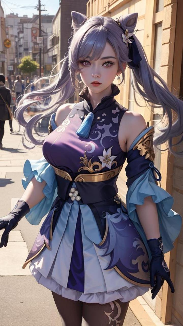 原神-刻晴,ai绘画#ai绘画# #插画# #壁纸