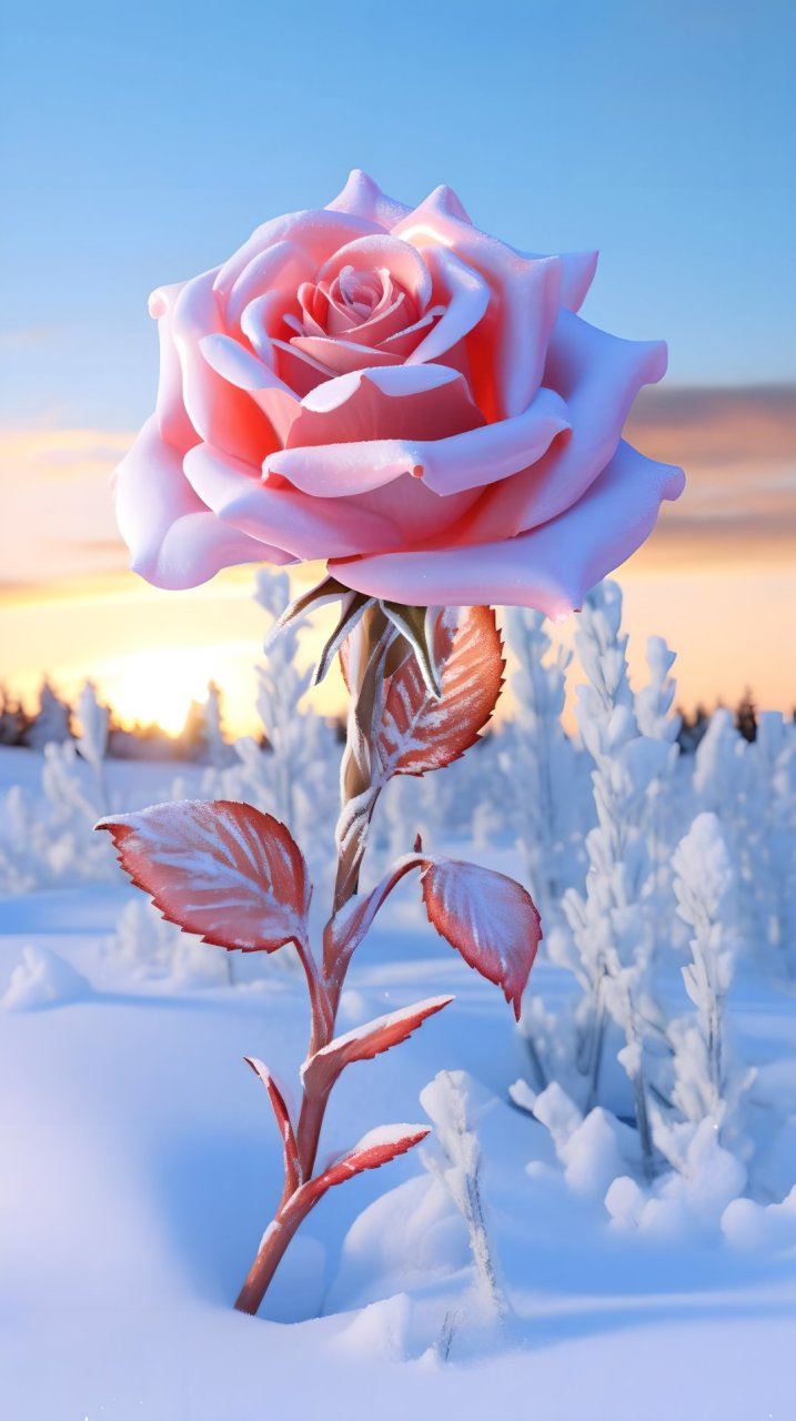 一朵粉玫瑰花图片唯美图片