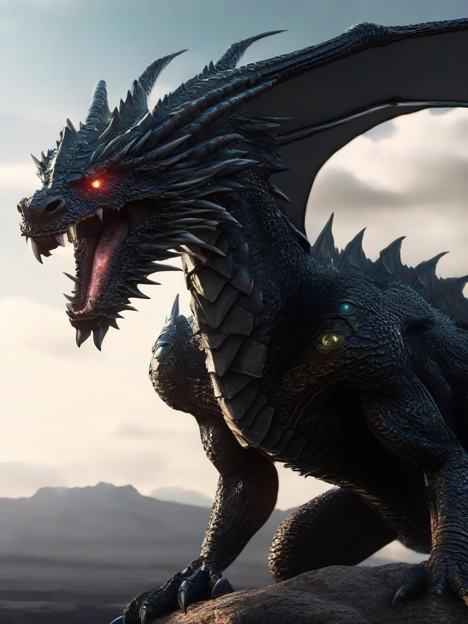 🐉  你见过黑色的龙吗?我竟然在一片神秘的森林中遇到了!