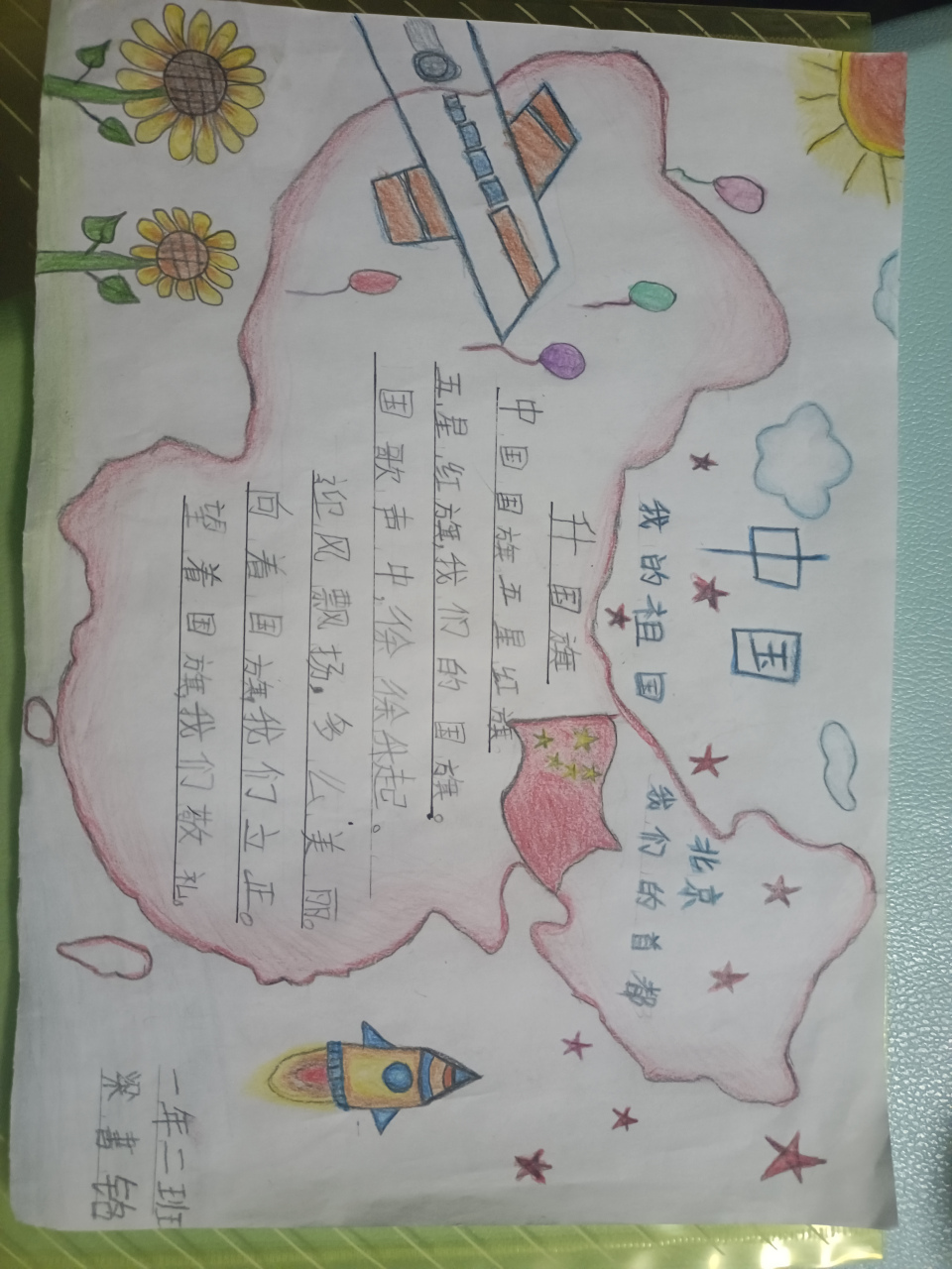 2023年我爱祖国手抄报