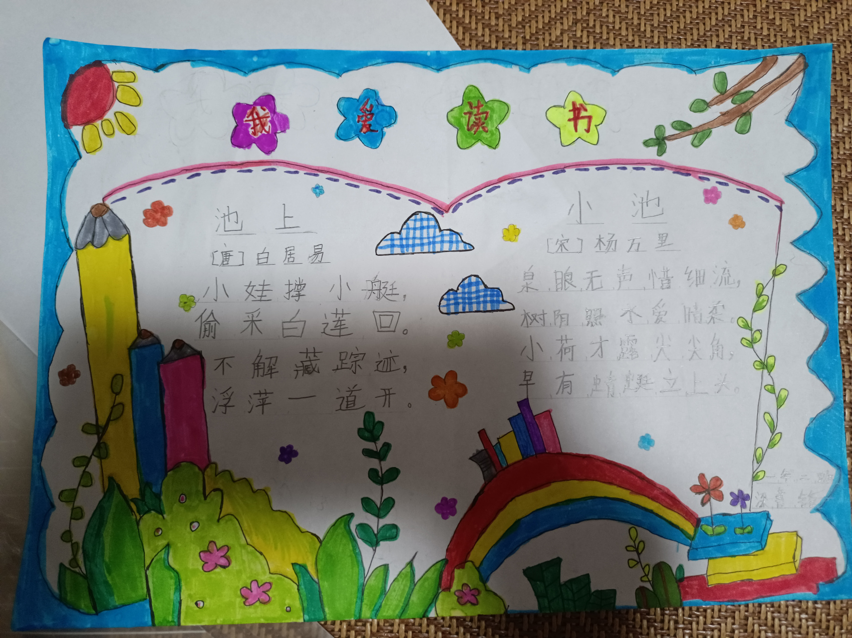 儿子的读书手抄报