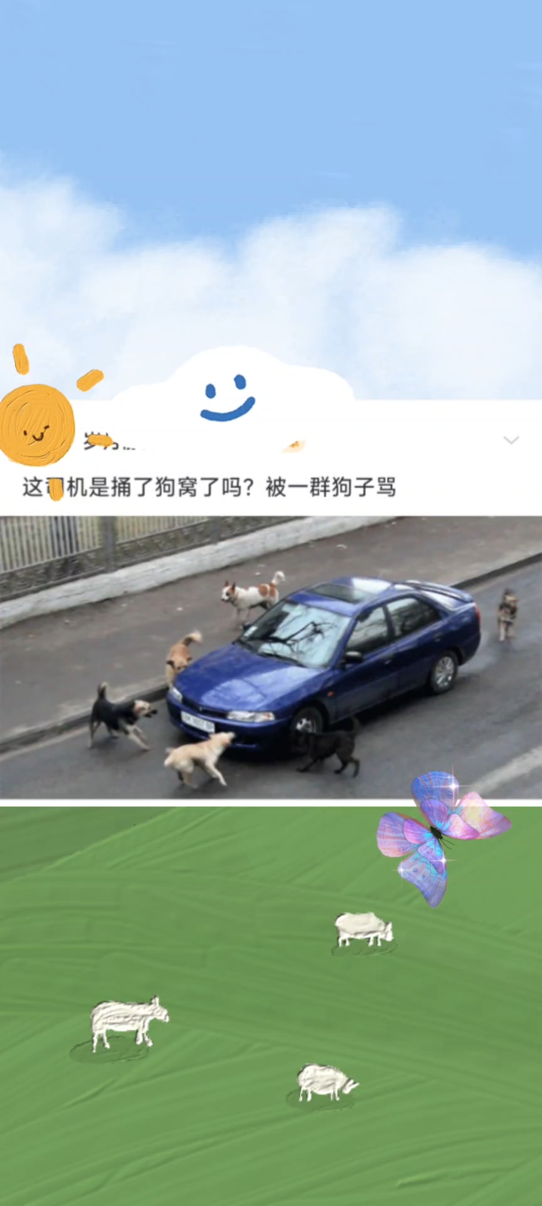 小狗俯视表情包图片