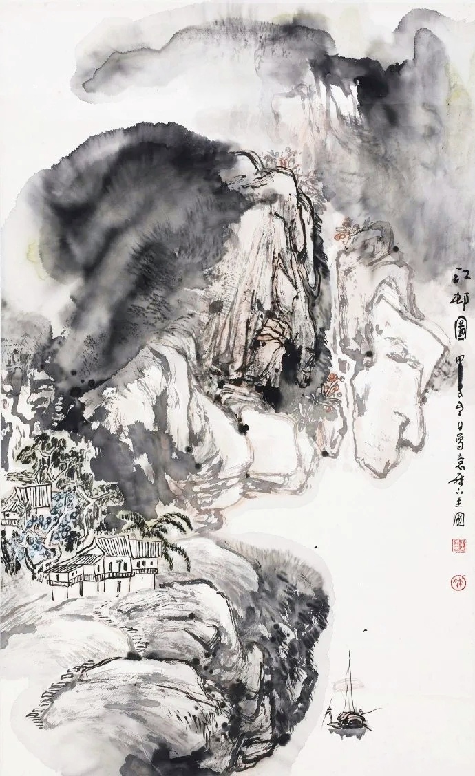 《著名画家陈玉圃山水画作品欣赏》        陈玉圃,1946年生,山东历城