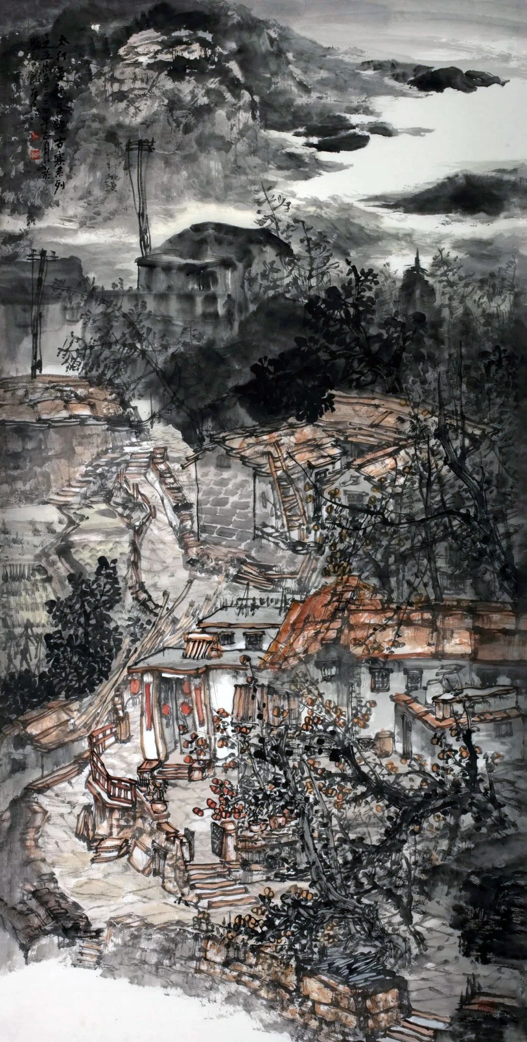 画家以独特的视角,描绘出新农村景象.您有没有去旅游的欲望?》