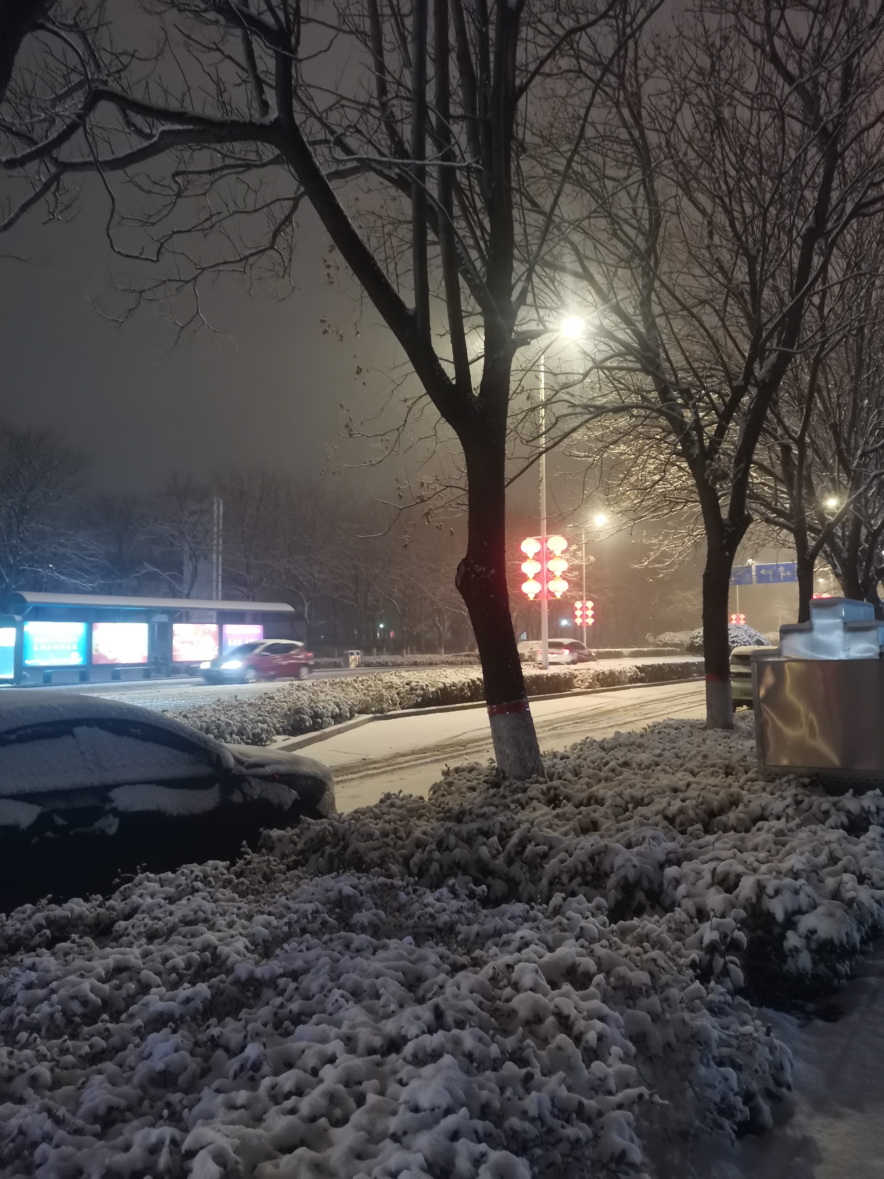 雪夜景图片大全唯美图片