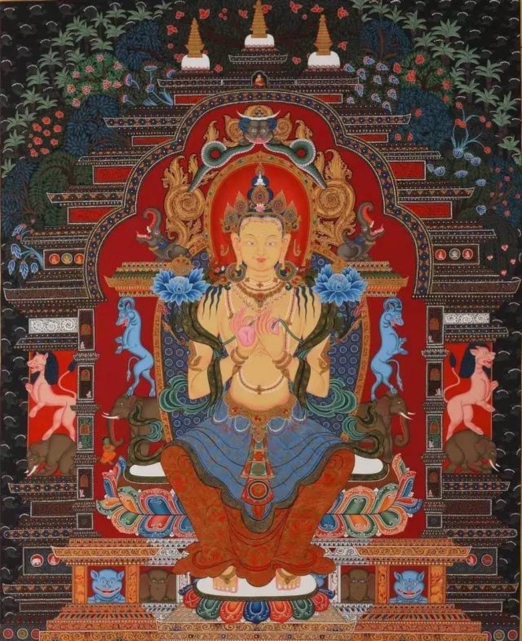 是未来佛,在藏语中称为"强巴"或"香巴",在藏传佛教中很受重视