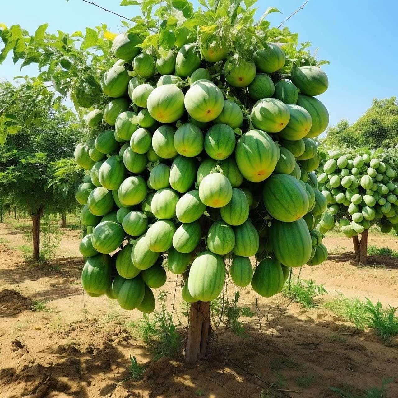 西瓜树,有没有感觉很干净?