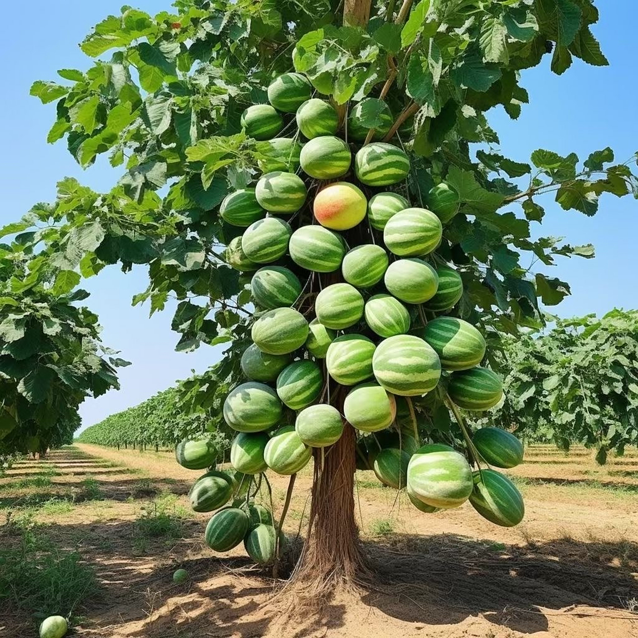 西瓜树,有没有感觉很干净?