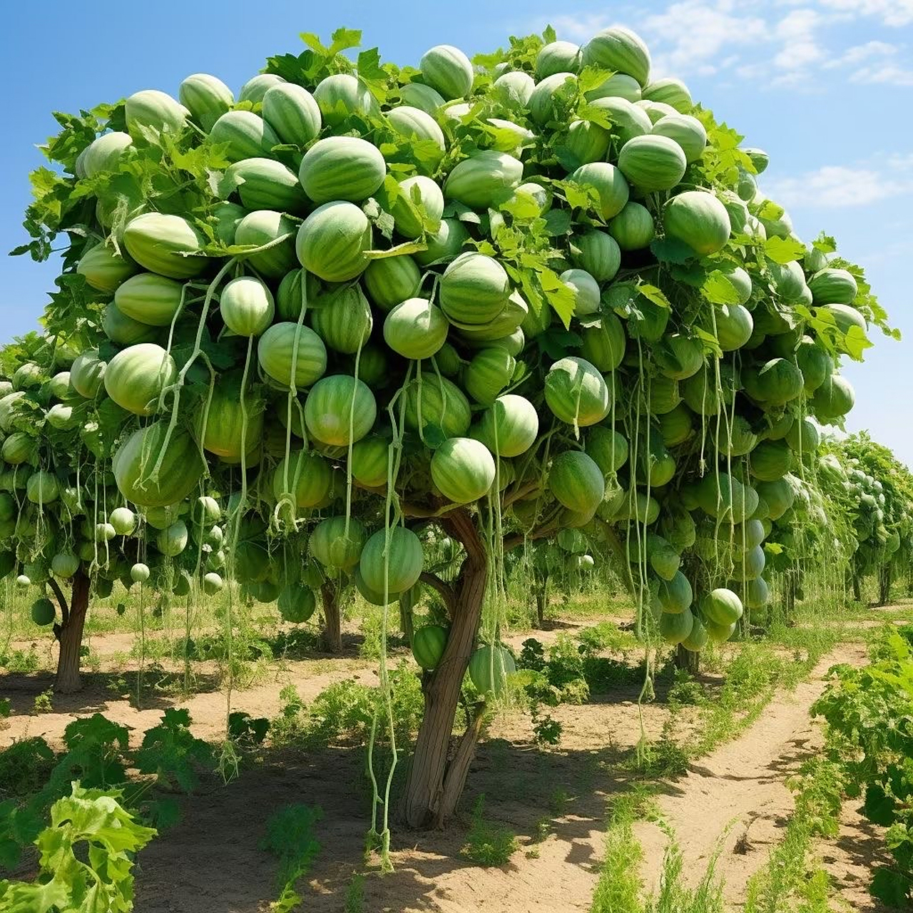 西瓜树,有没有感觉很干净?