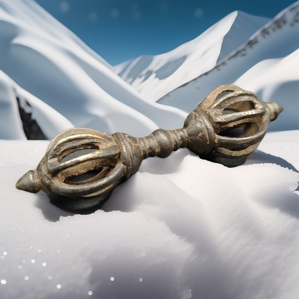 藏传小法器金刚杵〖品相〗略有瑕疵〖时期〗清末民初〖材质〗铜