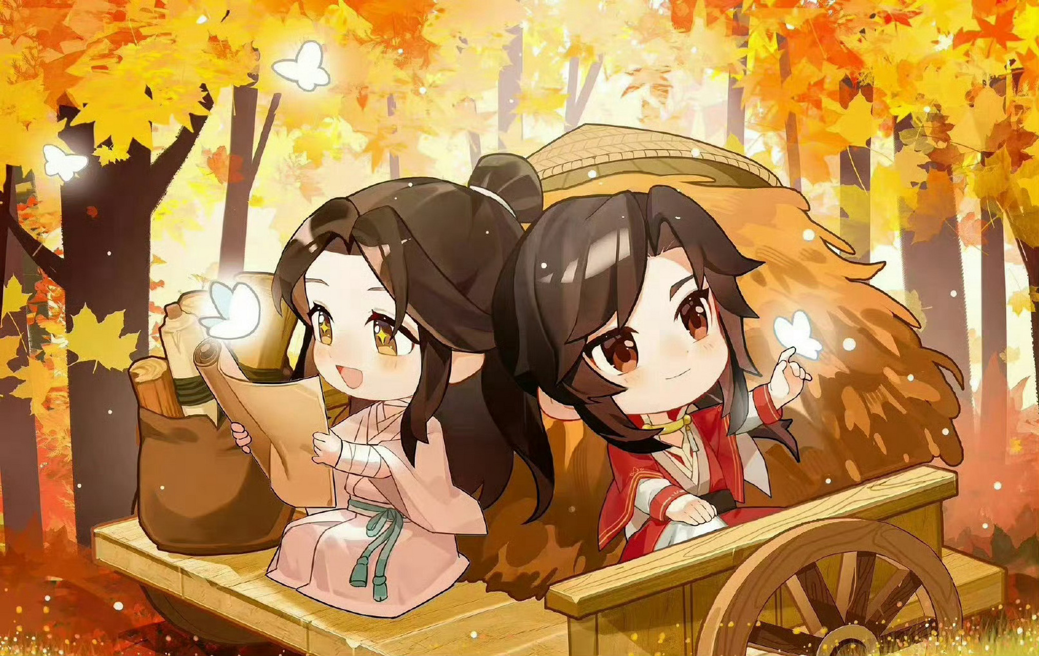 天官q版壁纸九宫格|水印已关#天官赐福# #花怜