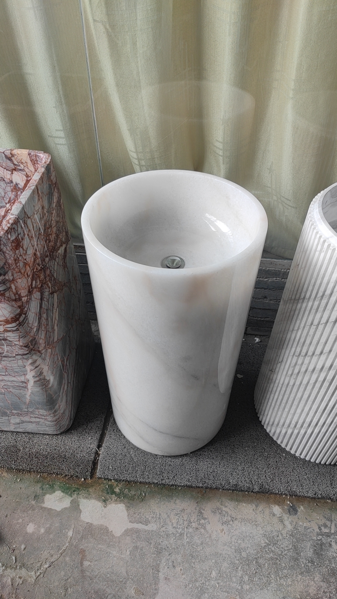 天然白色大理石一体洗手盆