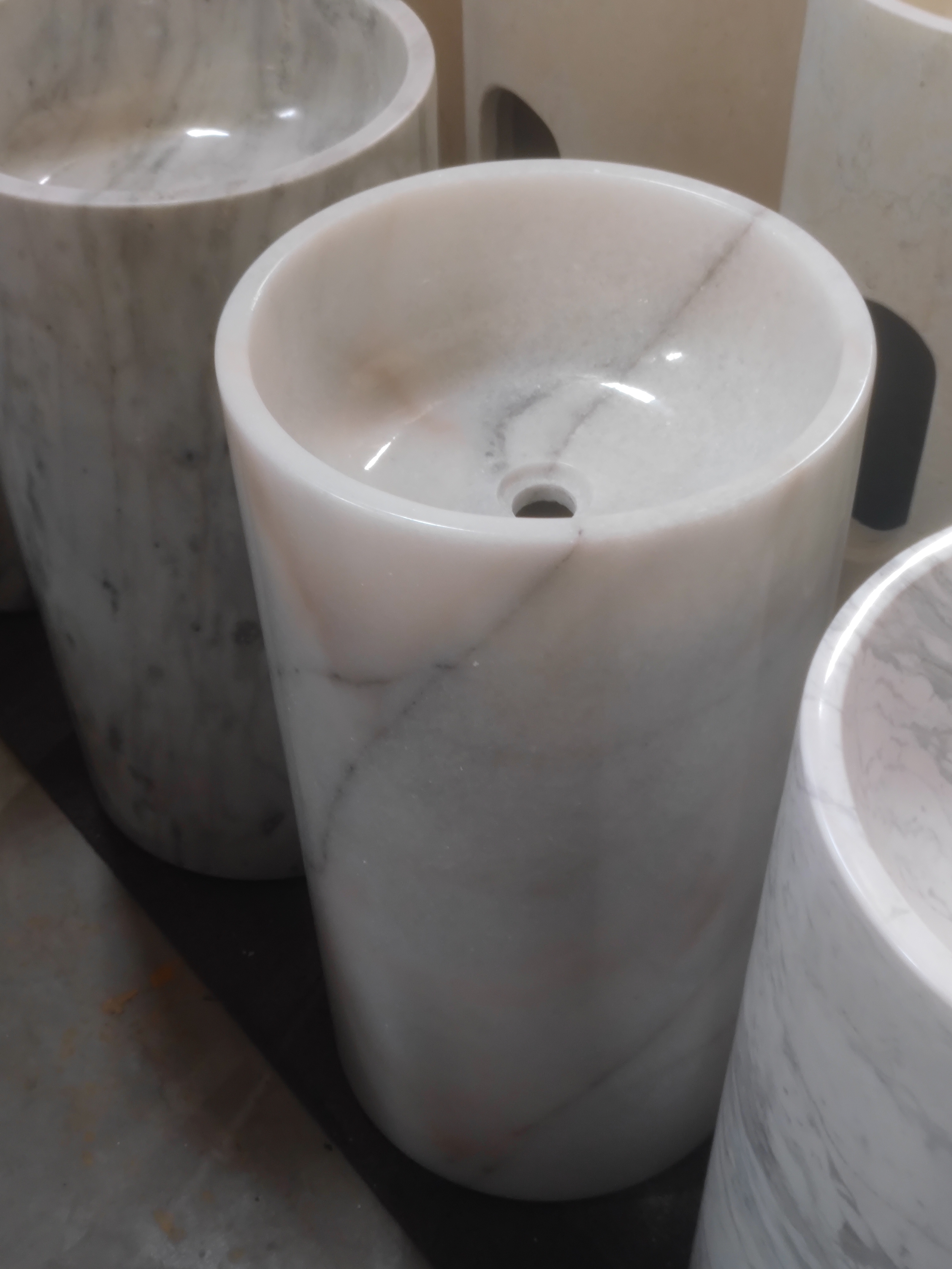 天然大理石一体洗手盆通体石头盆