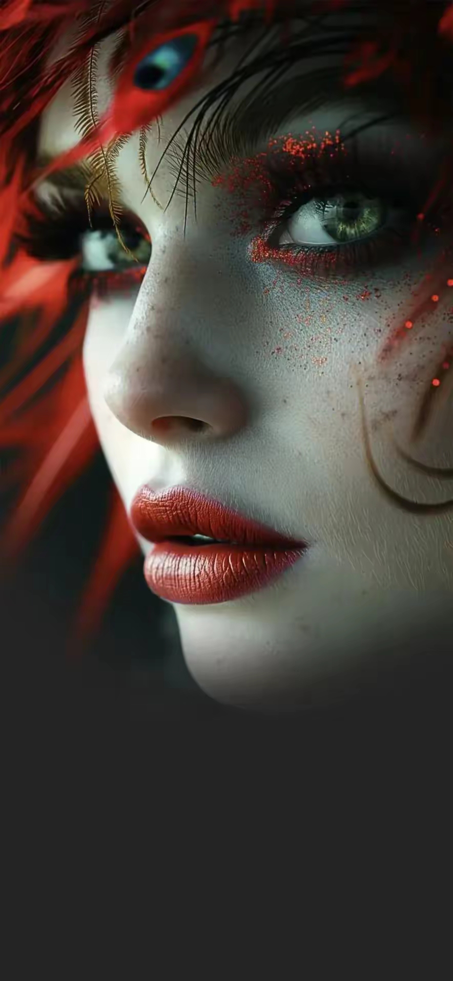 烈焰红唇,高清手机壁纸