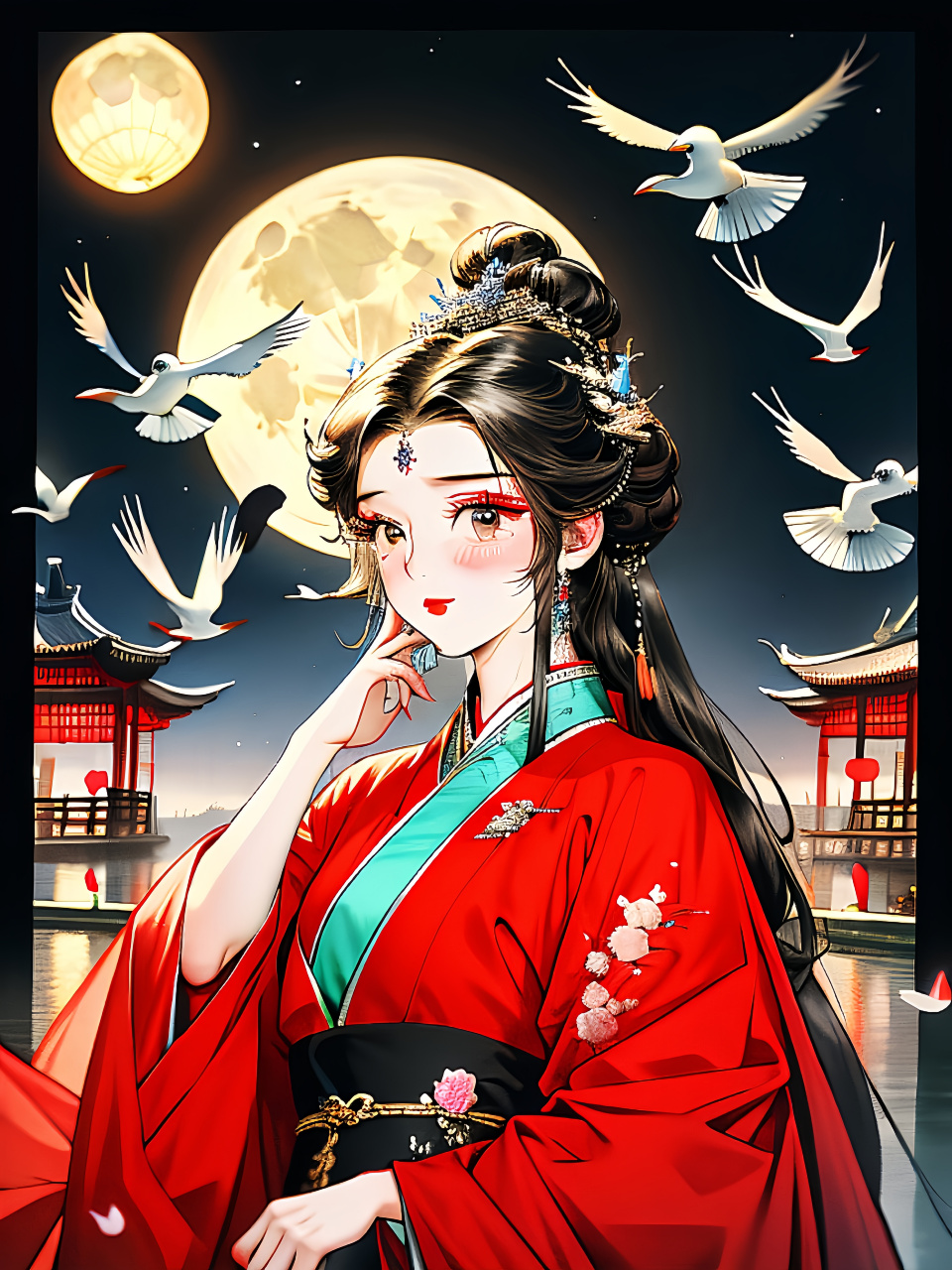 七夕节,月夜星空下,思念如潮水.
