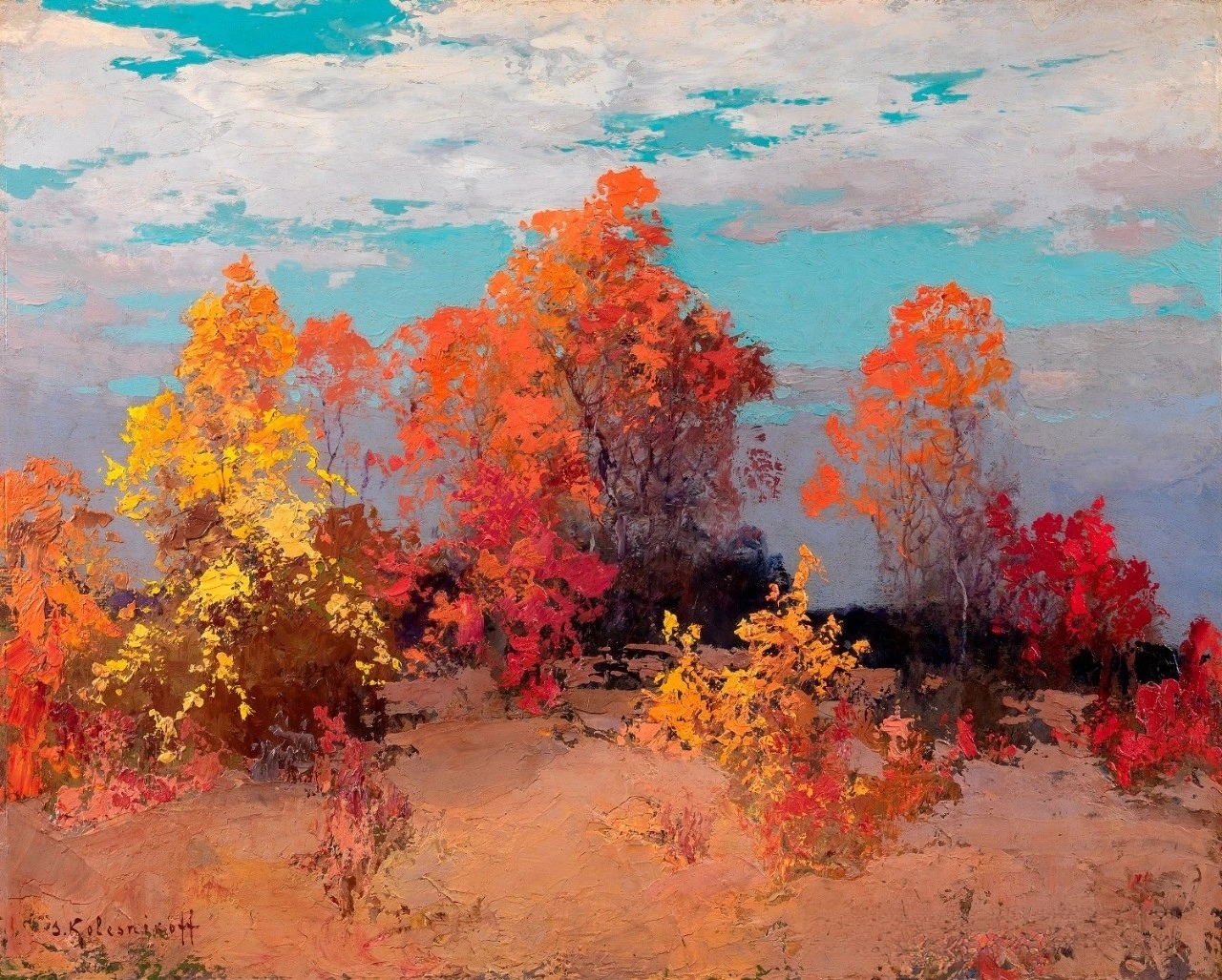 标题:《秋日景色》