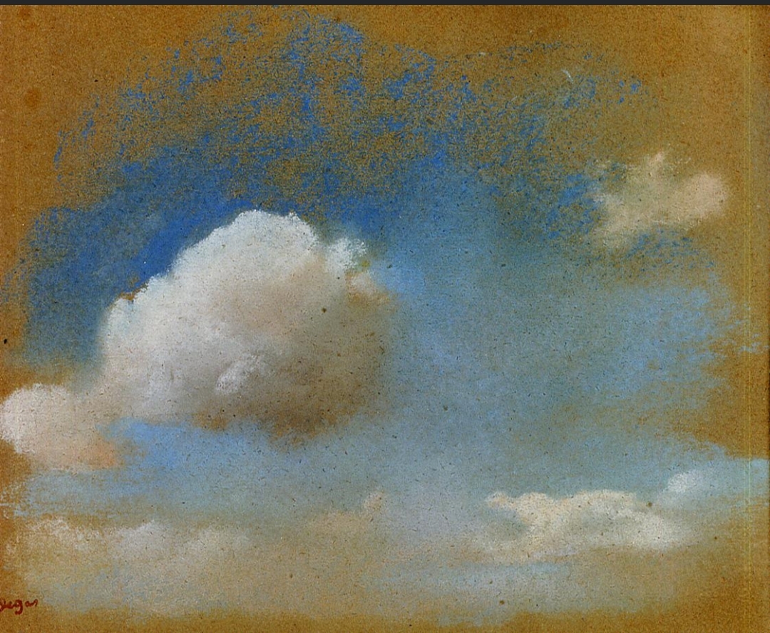 这幅作品是欧仁·布丹(eugène boudin)的天空云朵写生