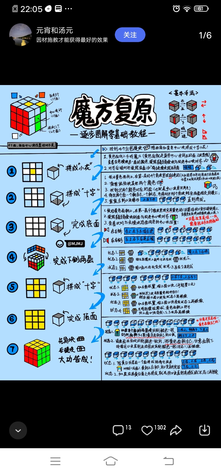 智力魔方的拼法图解图片